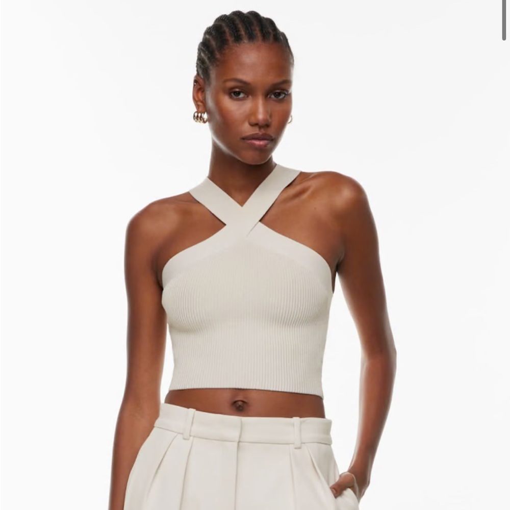 Aritzia Babaton sculpt criss cross tank